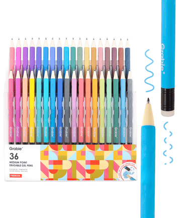 Grabie Medium Point Erasable Gel Pen Set Of 36 - Erasable Pens, Pen Eraser, Erasable Pen, Best Pens For Note Taking, Erasable Gel Pens, Best Pens For Journaling, Eraseable Pens, Good Pens For Journaling, Ink Eraser Pen, Best Erasable Pen, Best Erasable Pens, Grabie Journal Pens, Grabie Journal Pen, Grabie Stationery Pens, Grabie Stationeries, Grabie Art, Grabie Art Supplies, Grabie Supplies, Grabie Drawing Pens, Grabie Drawing Pen
